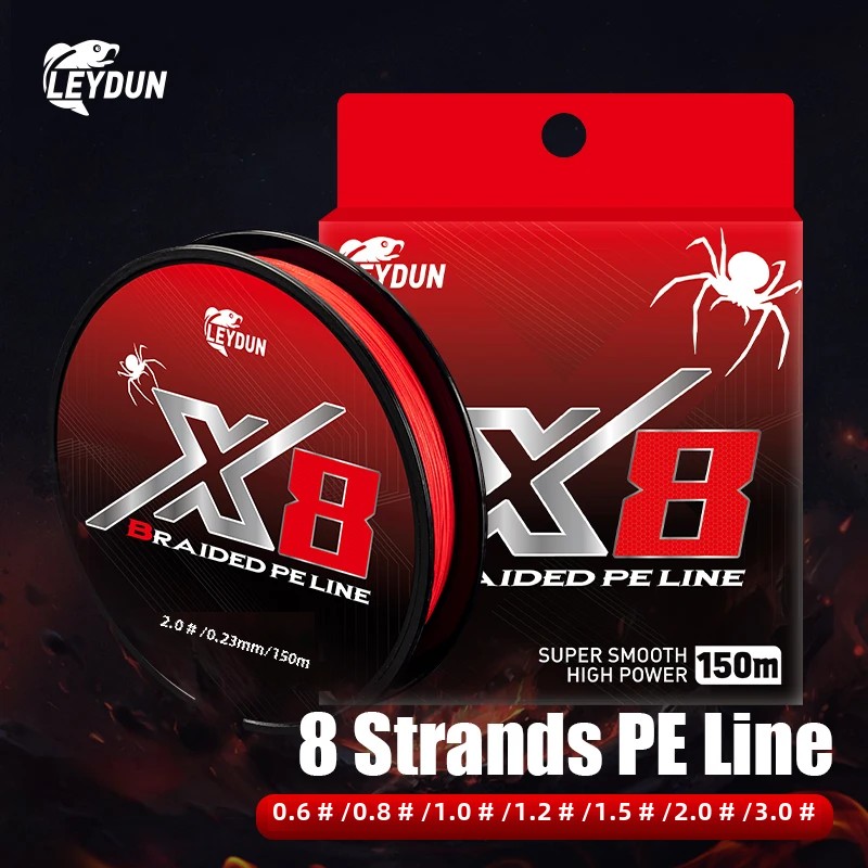 Ice Fishing Line - LEYDUN Not-Fading Red Fishing Lines 8