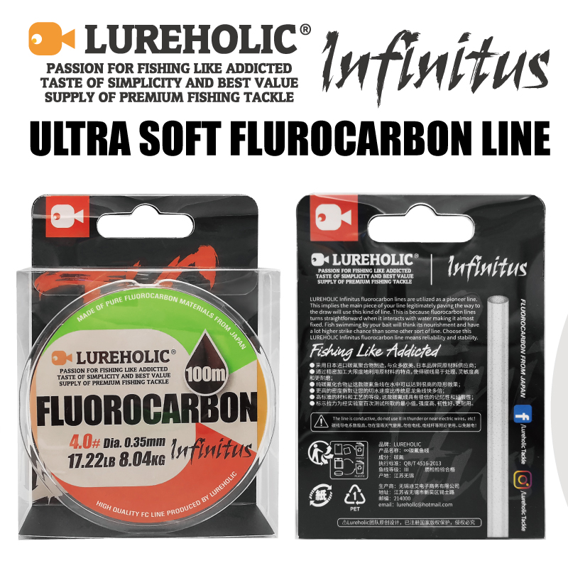 Lureholic Infinity Utra Soft 1 - Fluorocarbon Line recension och pris